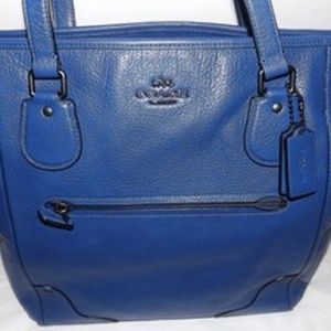 Coach Nwt Grain Leather Micke Denim F34039 $495 BL